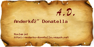Anderkó Donatella névjegykártya